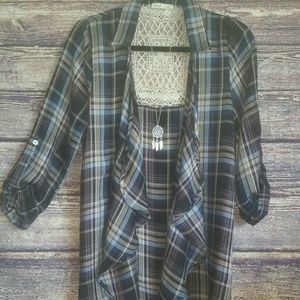 Plaid cardigan